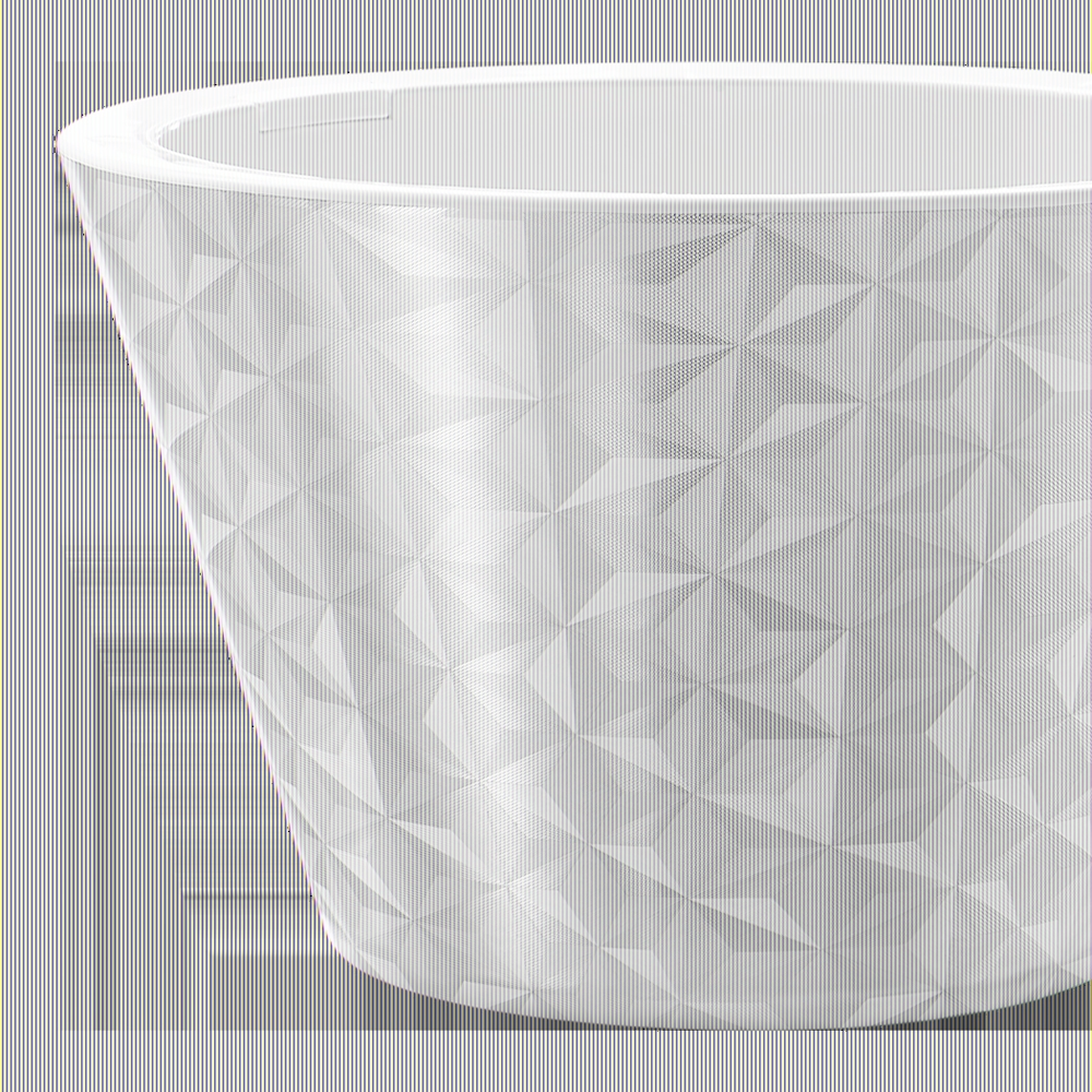 Кашпо для цветов пластиковое 5л d-23 см «Грани» Кремовый