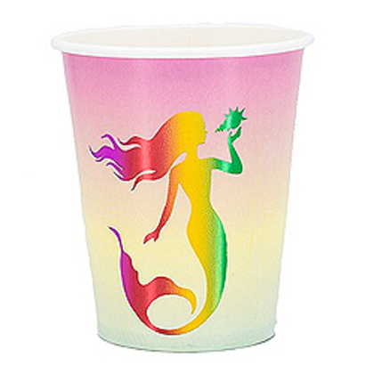 Стакан-Русалка-радужная-фольг-250мл-6шт
