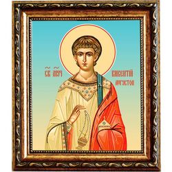 Викентий Августопольский (Сарагосский), Валенсийский мученик, диакон. Икона на холсте.