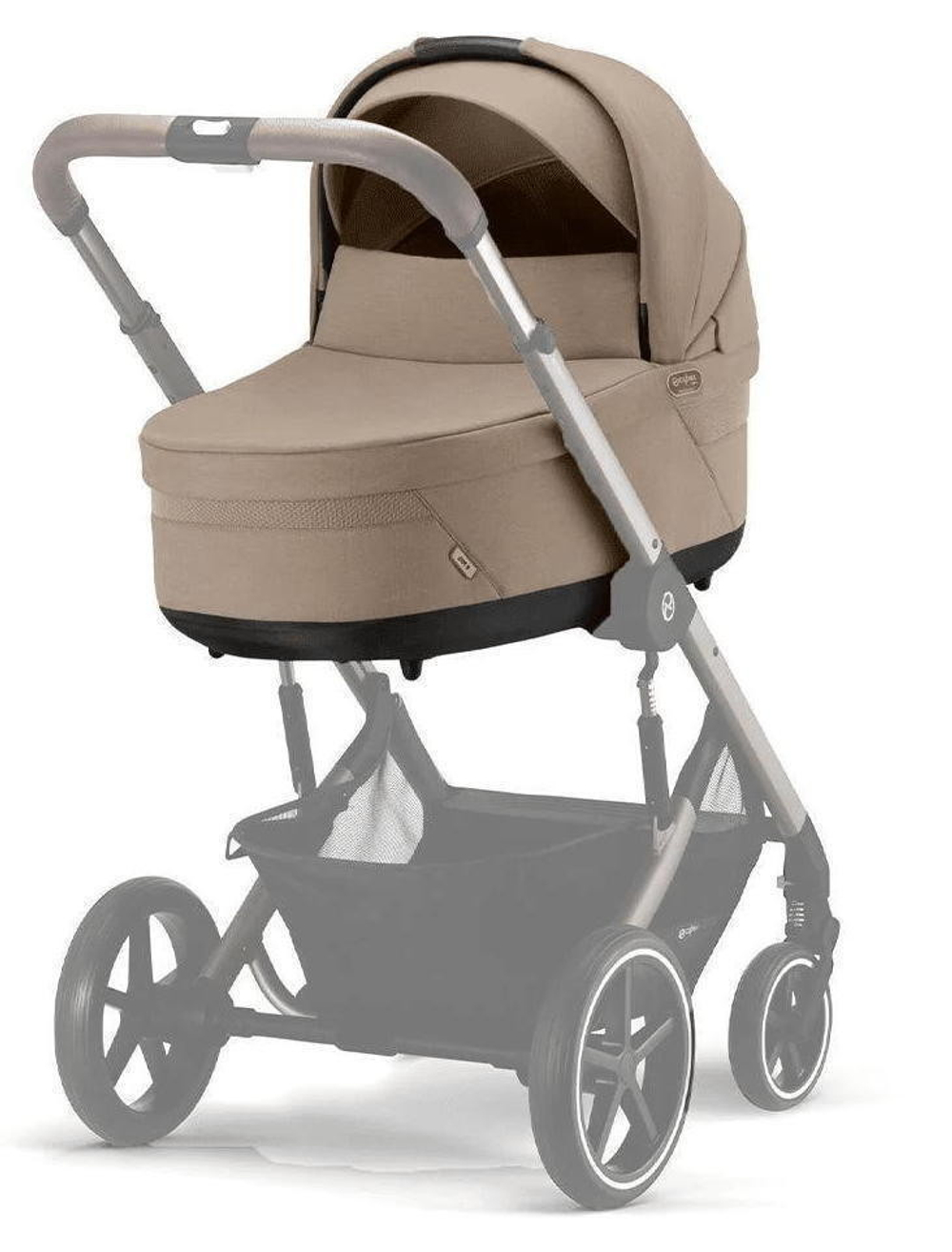Коляска Cybex Balios S Lux TPE complete Cloud G Magic Black 3 в 1 Almond Beige с дождевиками
