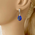 LEFIREL' Серьги серебряные женские "Вивьена" с кристаллами Swarovski / ювелирные украшения из родированного серебра 925