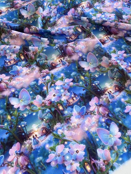 ЛЕС ФЭНТЕЗИ ФИАЛКА, 100% хлопок Handmade Fabrics 5