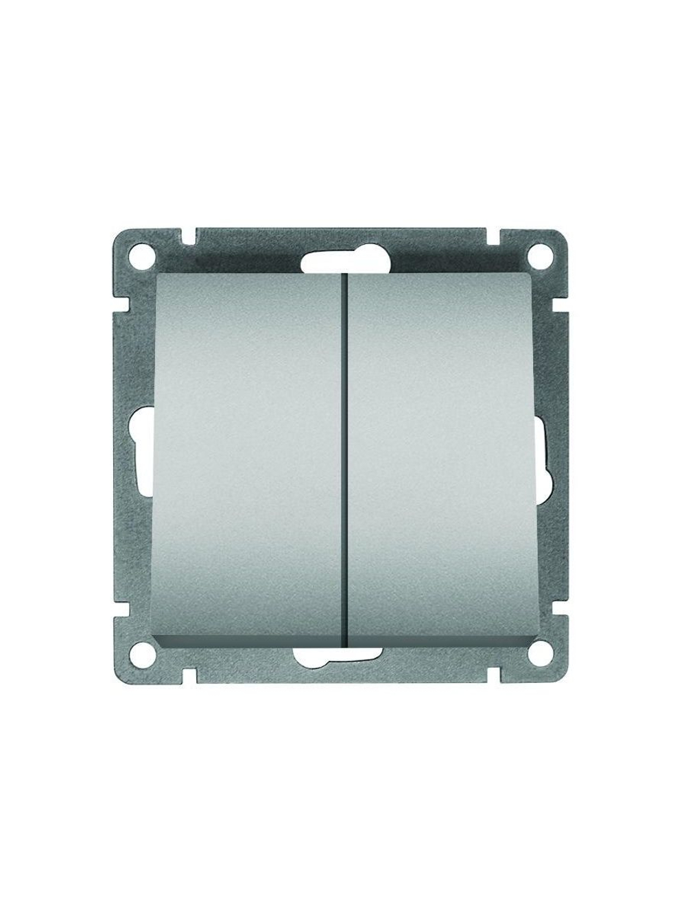 Выключатель 2-кл. СП Афина 10А IP20 механизм серебр. Universal A0023-S
