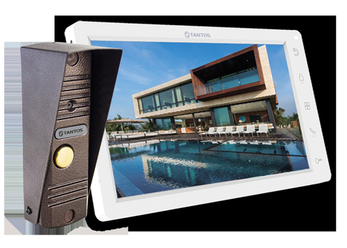 Amelie HD SE kit (White). Комплект HD домофона: монитор Amelie HD SE и вызывная панель Walle HD (мед