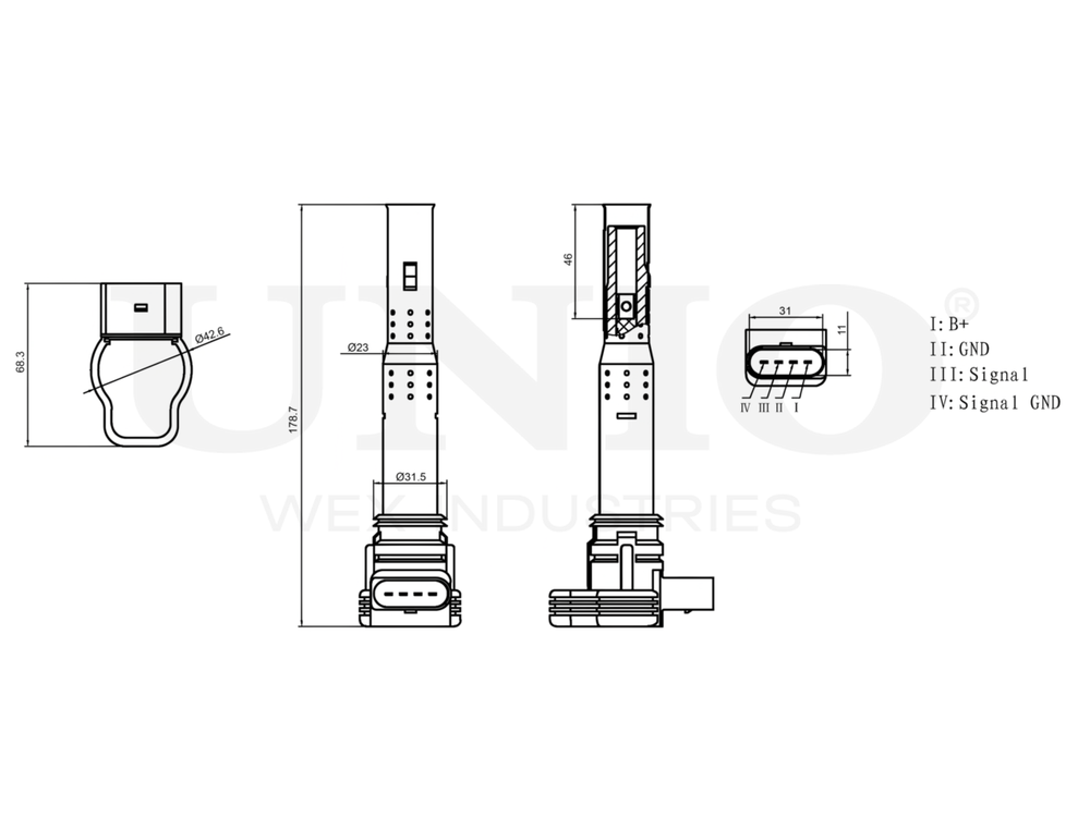 Катушка зажигания UNIO IGC-10025