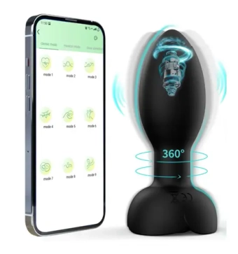 Анальная вибровтулка совместима со смартфоном.