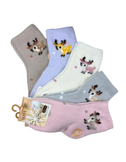 Детские носки "пушистые" из шерсти - набор 30 пар