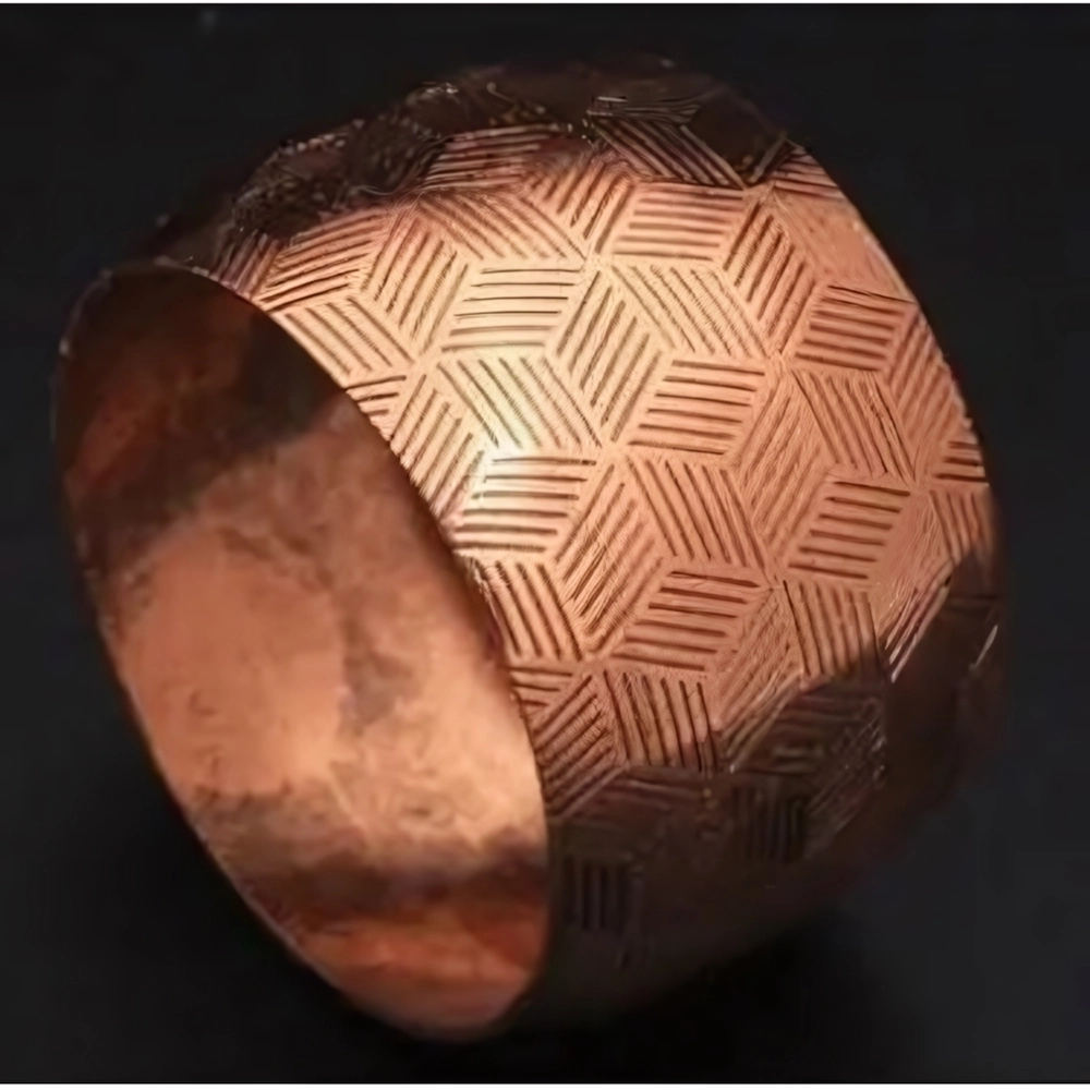 Набор колец для салфеток 6шт «Витраж» 4,5*2,8см, розовое золото