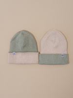 Шапка вязаная хлопковая ТВИНС(Сандал, хакки)