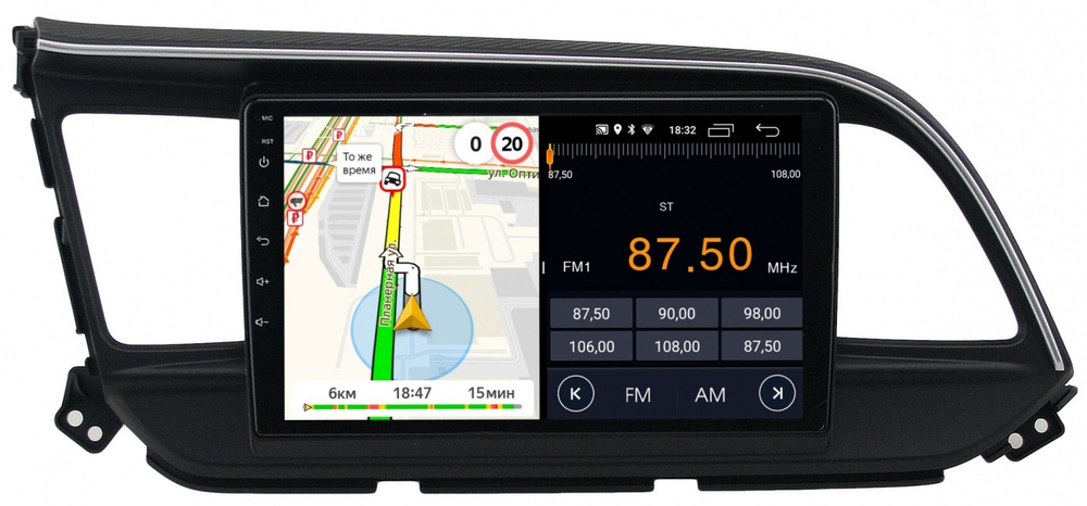 Магнитола для Hyundai Elantra 2019-2020 - Parafar PF365FHD на Android 13, 8-ядер, 2Гб+32Гб, CarPlay, 4G SIM-слот