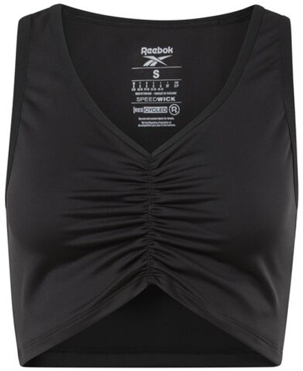 Топ теннисный Reebok Studio Ruched Cropped Tank Top W - black