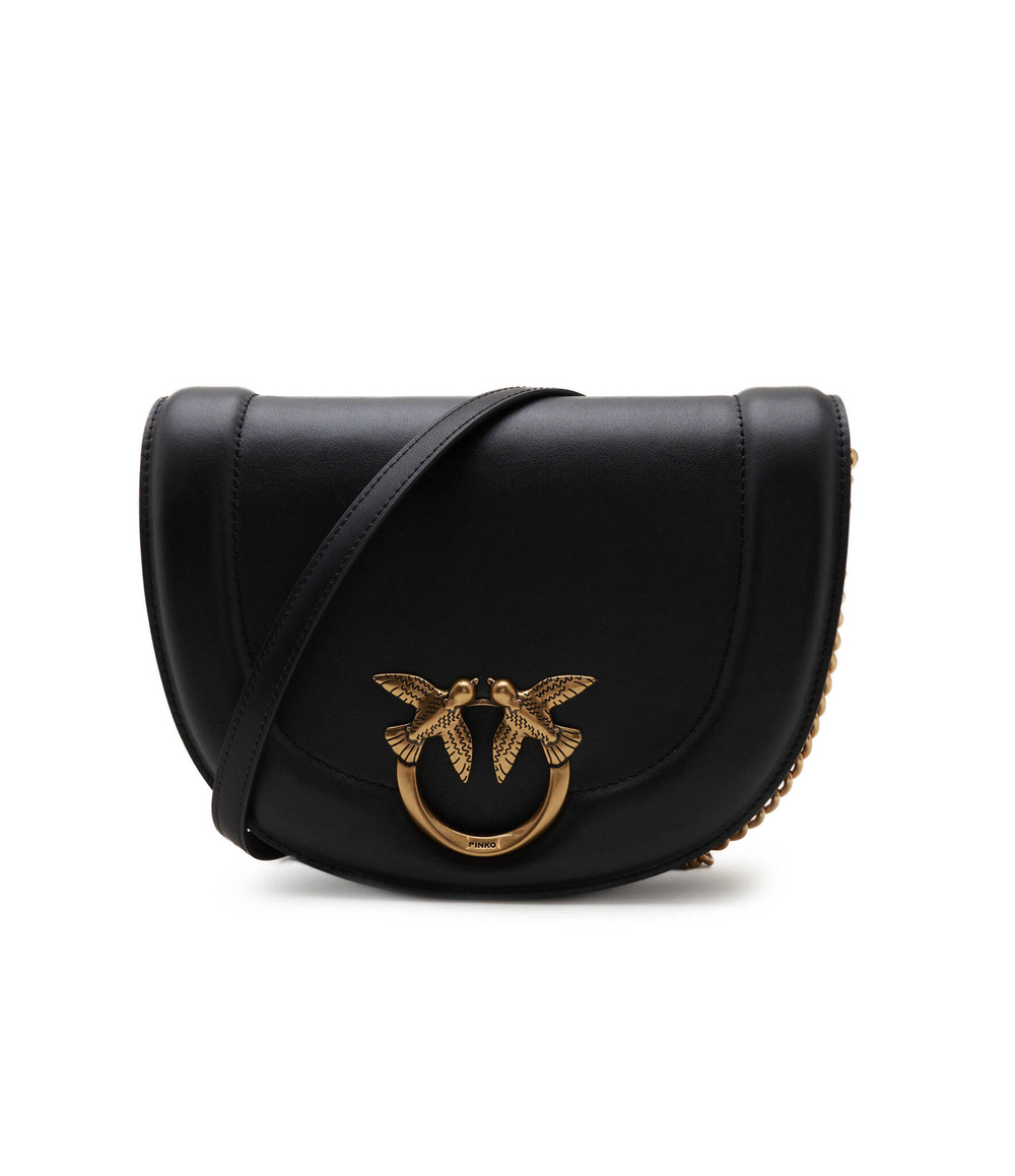 Кожаная сумка через плечо ROUND CLICK CLASSIC VITELLO MO Pinko - черный(101510 A0QO)