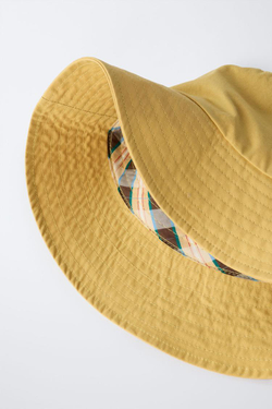 ZARA Х BENSIMON ® ПАНАМА ИЗ ХЛОПКА, ГОРЧИЧНЫЙ