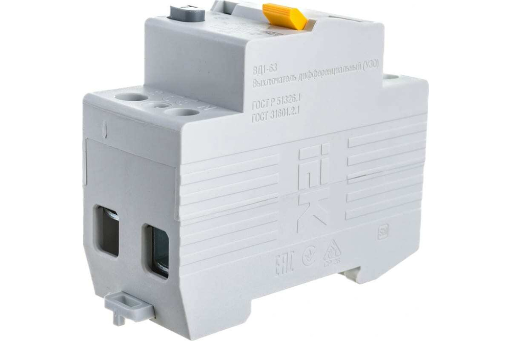 Выключатель дифференциальный (УЗО) ВД1-63 2Р 25А 10мА IEK