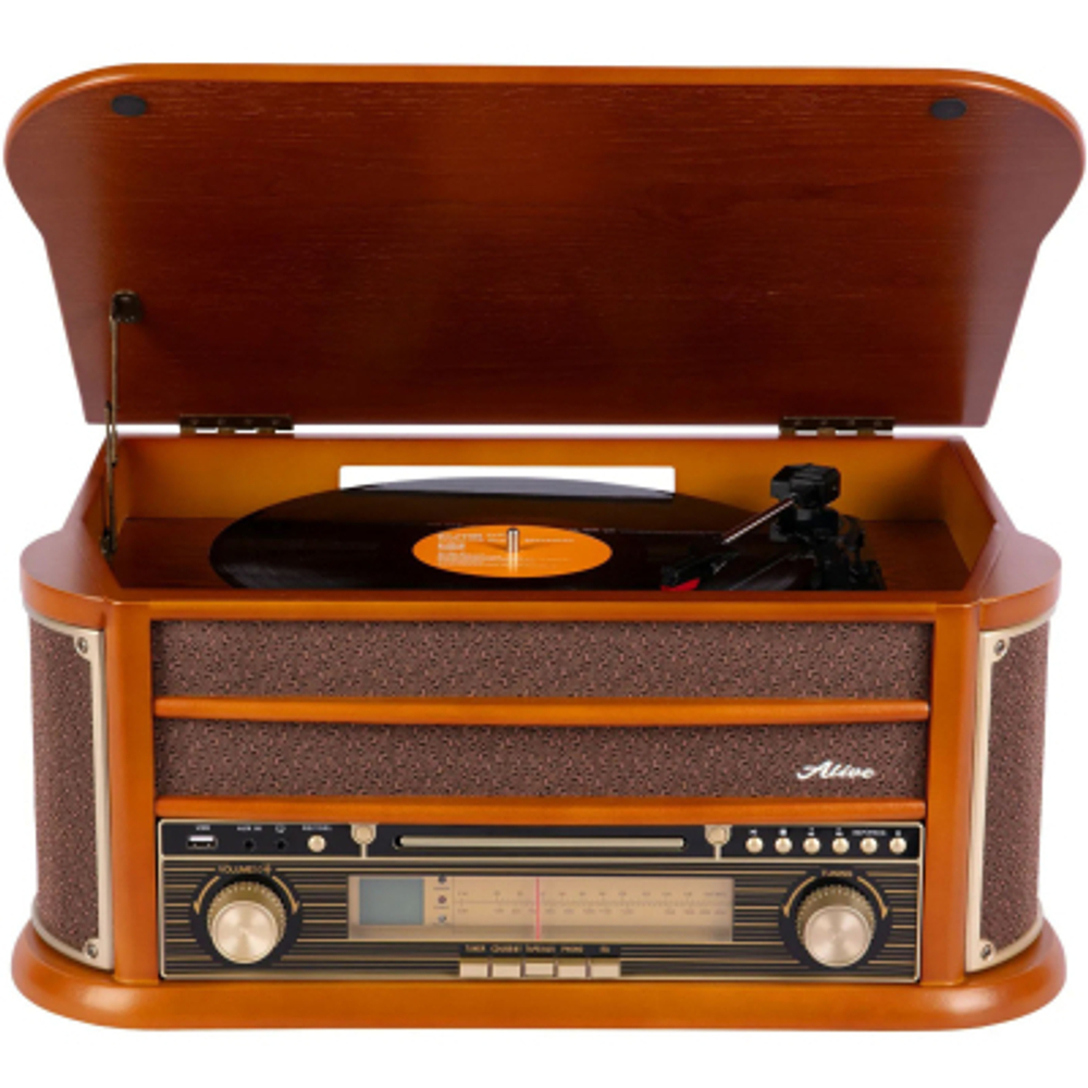 Проигрыватель виниловых пластинок Alive Audio Oldtimer Wood