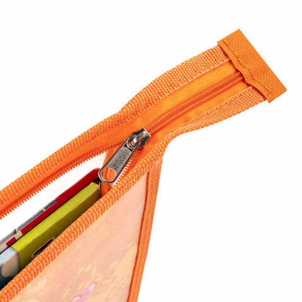 Папка для тетрадей ЮНЛАНДИЯ А4, 1 отделение, пластик, на молнии, "Corgi", 271079