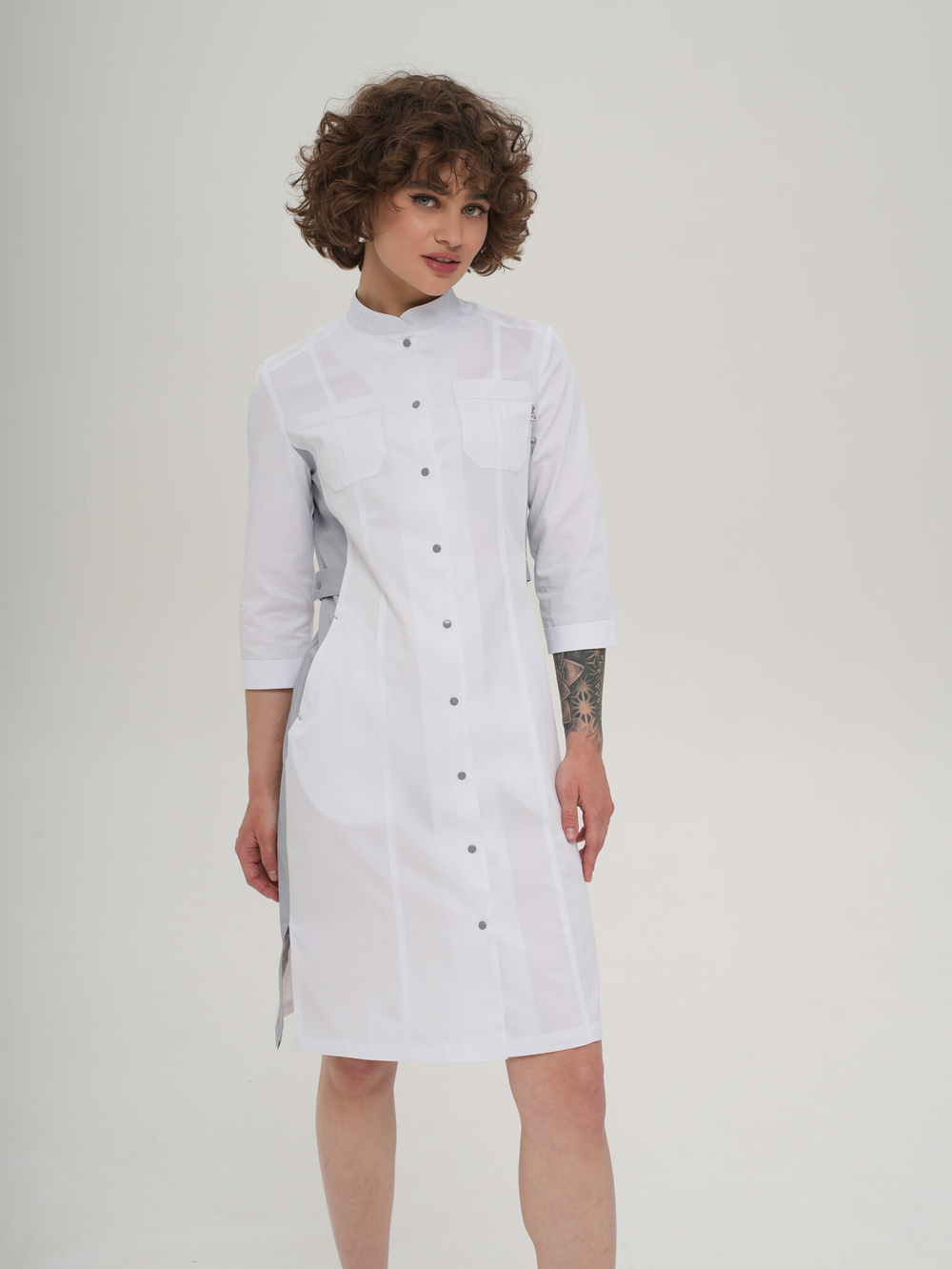 Халат медицинский женский | Х-201 ак 3/4 клеон проф