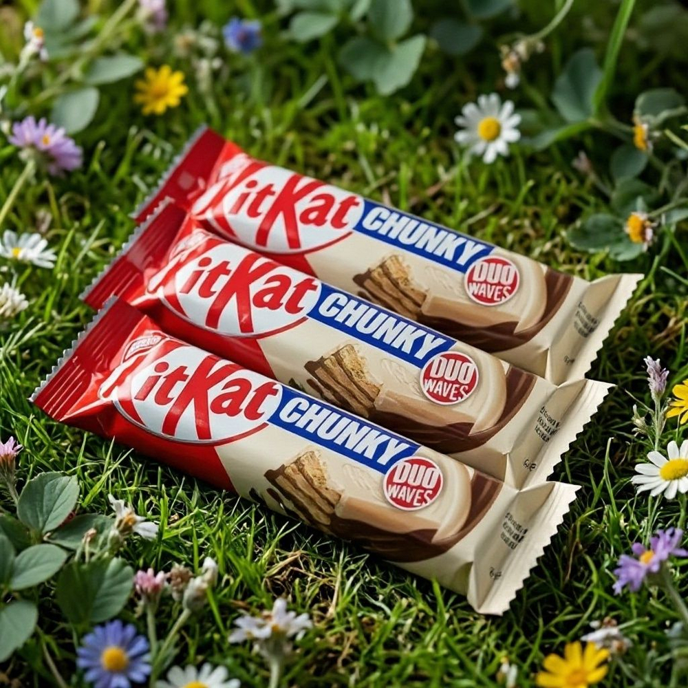 Шоколадный батончик Kit Kat Chunky Duo молочный и белый шоколад 38 гр 1 шт