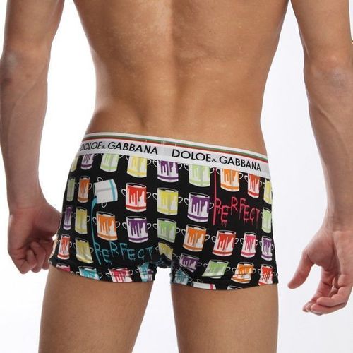 Мужские трусы боксеры т-синий с рисунком "кружки" Dolce Gabbana Colorful Mugs