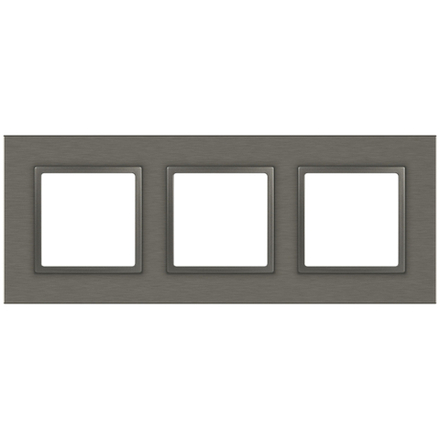 Рамка для розеток и выключателей ЭРА Elegance 14-5203-16 на 3 поста, металл, титан