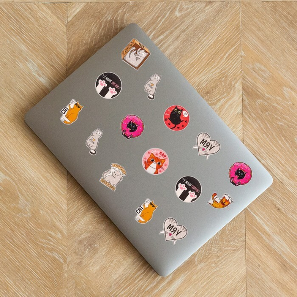 Наклейки стикеры «Котики», 10 шт, 7 × 7 см