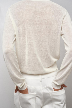 ZARA СВИТЕР НА ПУГОВИЦАХ, ЭКРЮ