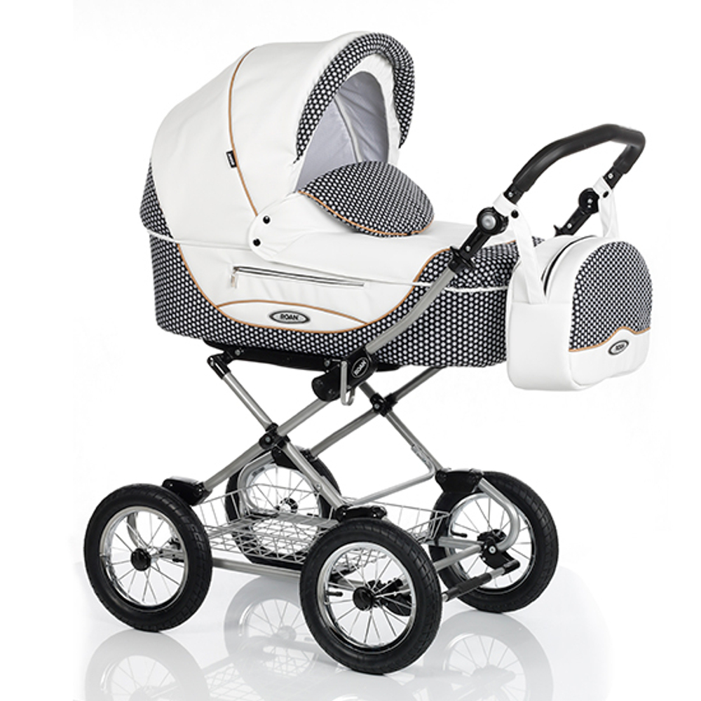Детская коляска Roan Kortina 3 в 1 (Белый-Черный) K30