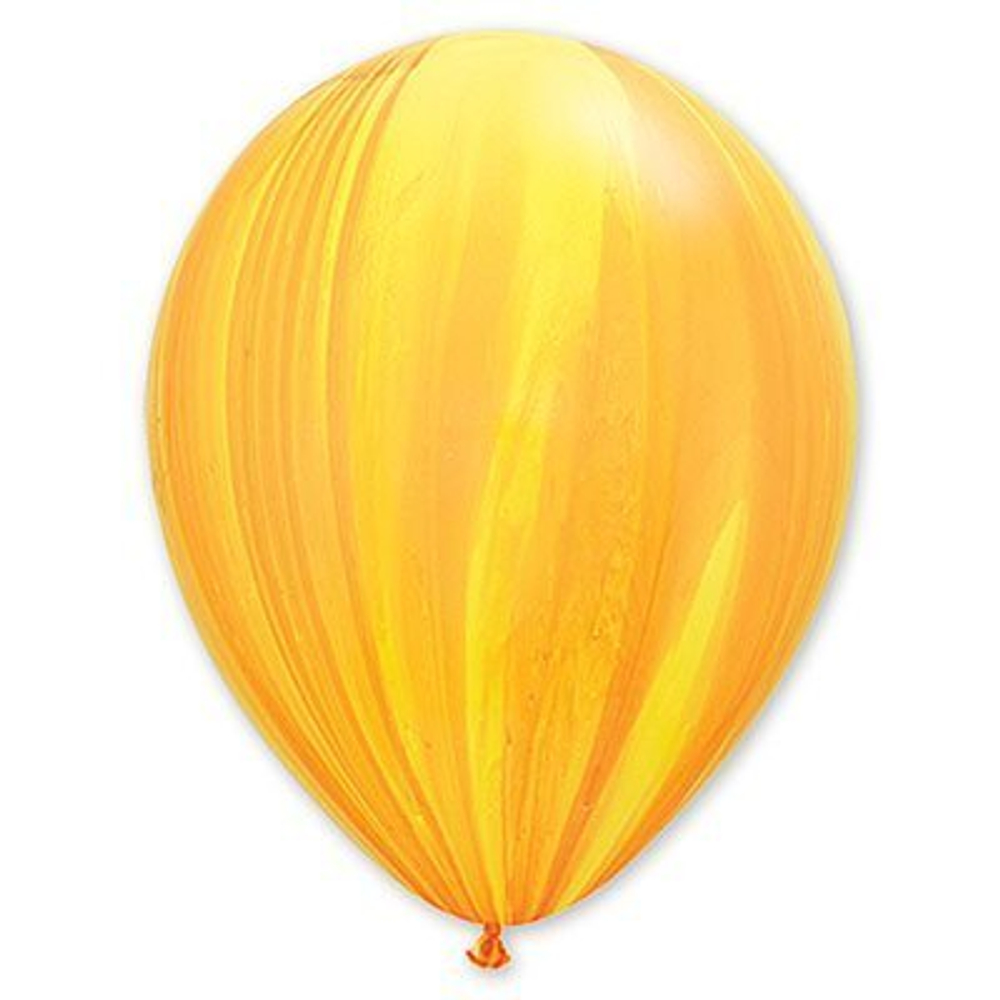 Q 11"/28 см, Супер Агат, Желтый Оранжевый (Yellow Orange), 5 шт.
