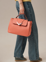 Кожаная сумка Deboro 30471 коралловый