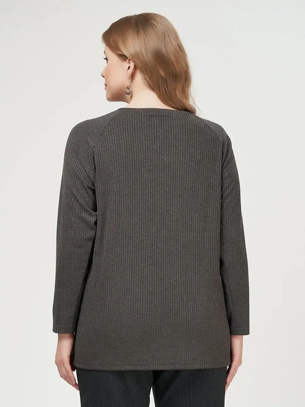 Блузка лонгслив лапша большие размеры