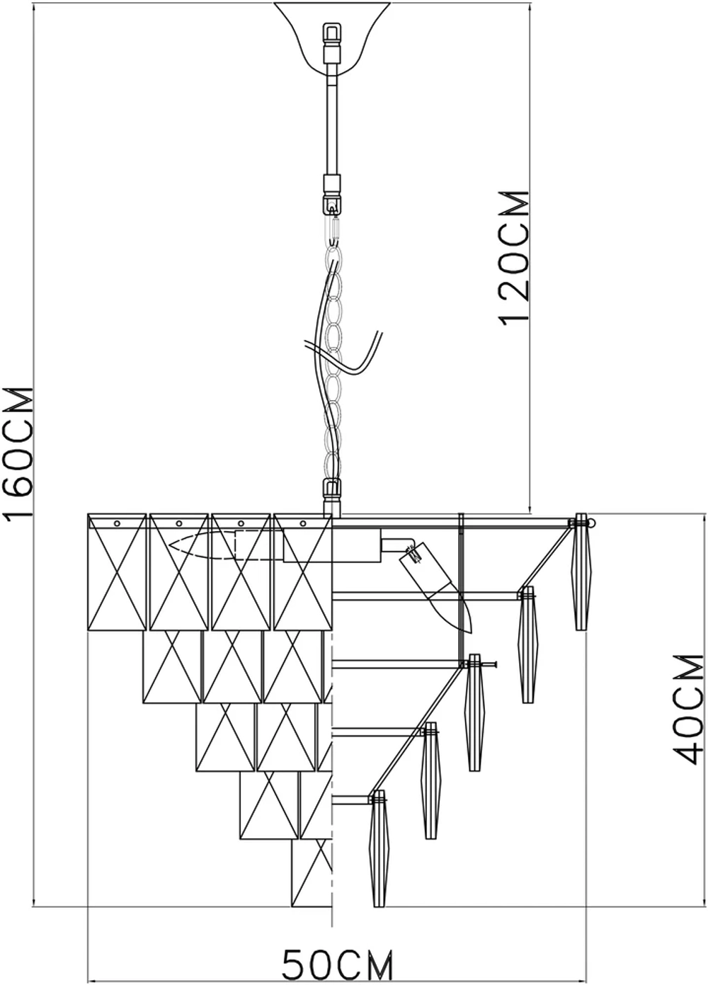 Подвесная люстра Divinare CHARA 3508/02 LM-6