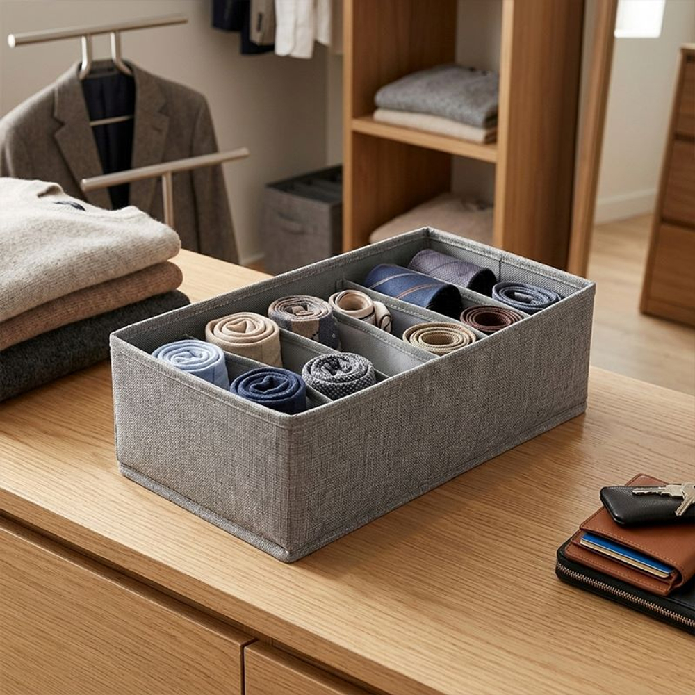 Коробка с отделениями Ytterån, 6 отделений, 32х15х10, полиэстер