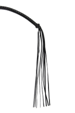Кнут плетеный Pecado BDSM из натуральной кожи черный 75 см