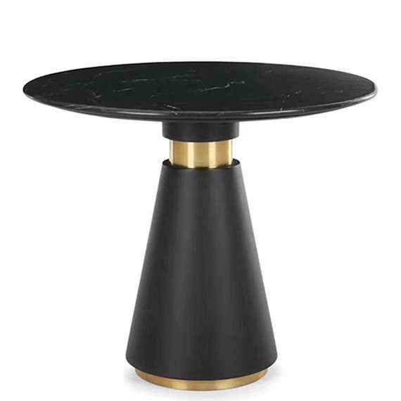 Стол Piza Ø80 см, черный искусственный мрамор