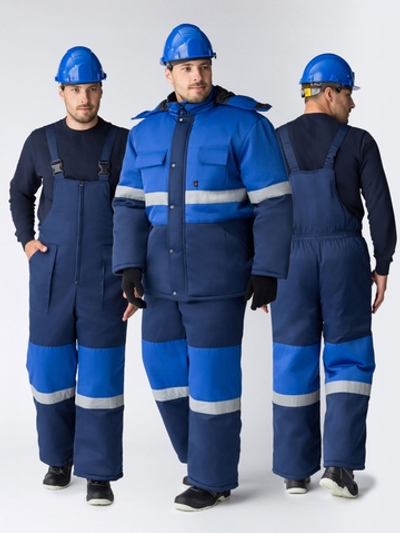 Костюм зимний Профи-Норд IMP (тк.Смесовая,240) п/к, т.синий/васильковый