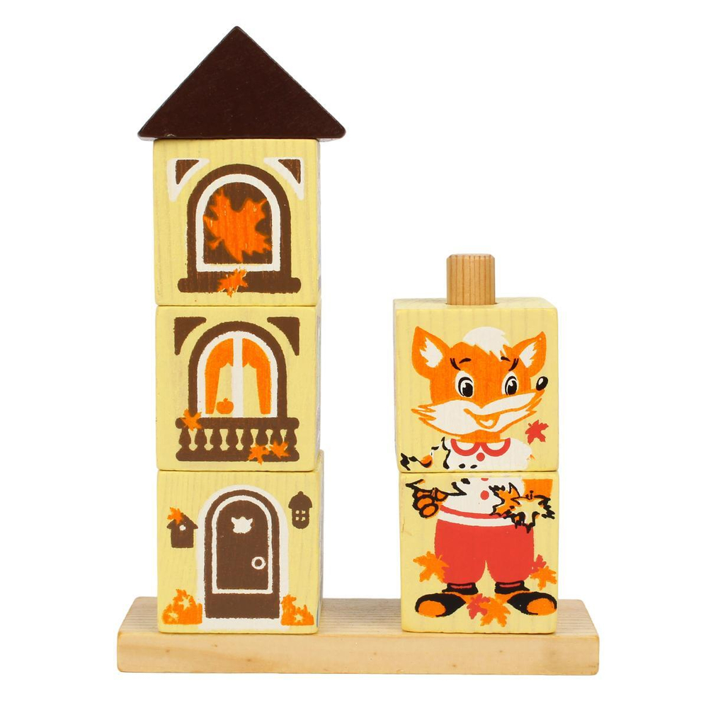 Кубики на палочке "Лисенок" 7 шт (Томик)