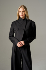 Брюки со складками not simple, черные