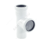 Тройник PP-H бесшумный белый RAUPIANO PLUS Дн 40х40х45гр б/нап в/к Rehau 11231041002
