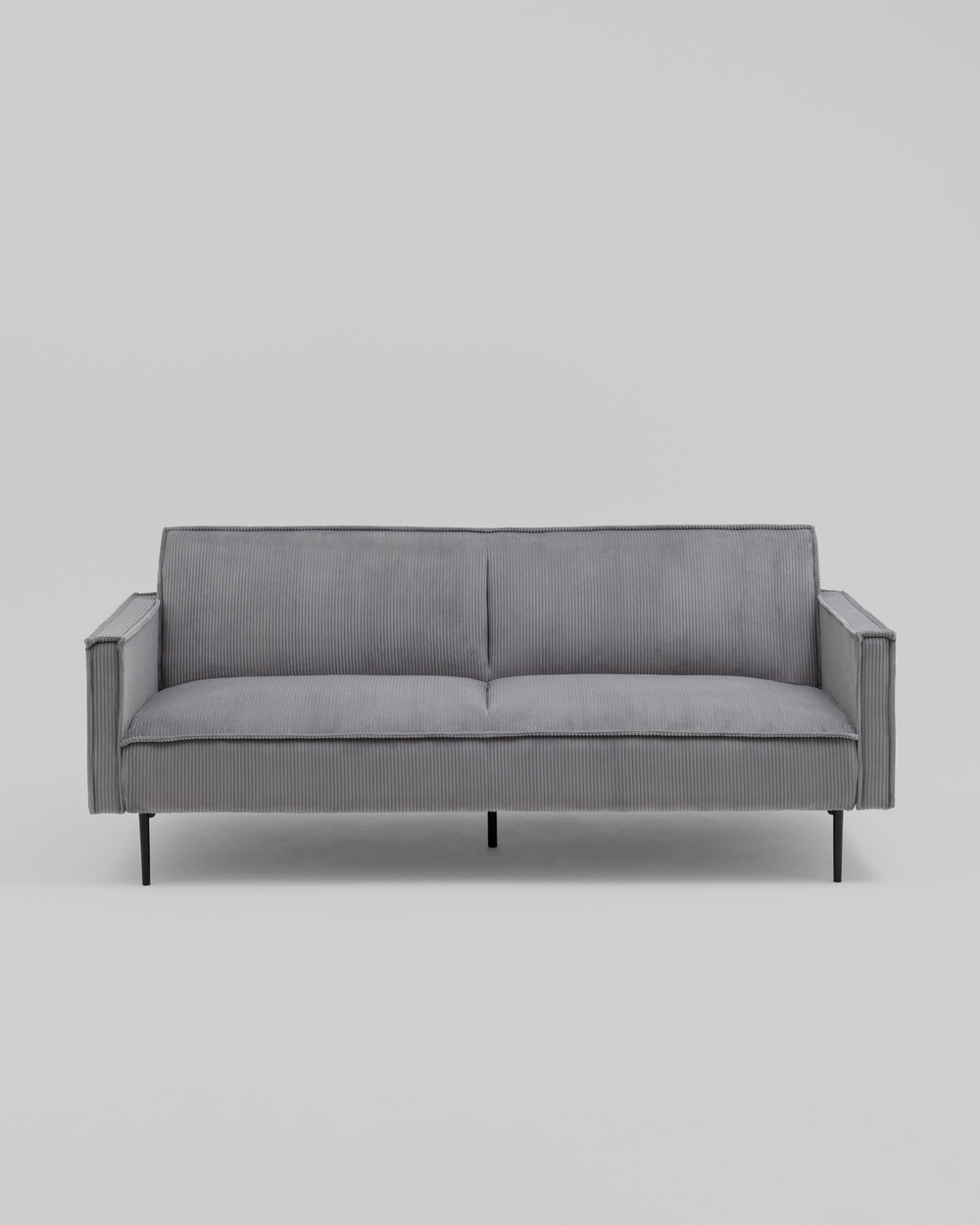 Диван прямой Кассель велюр рельефный светло-серый