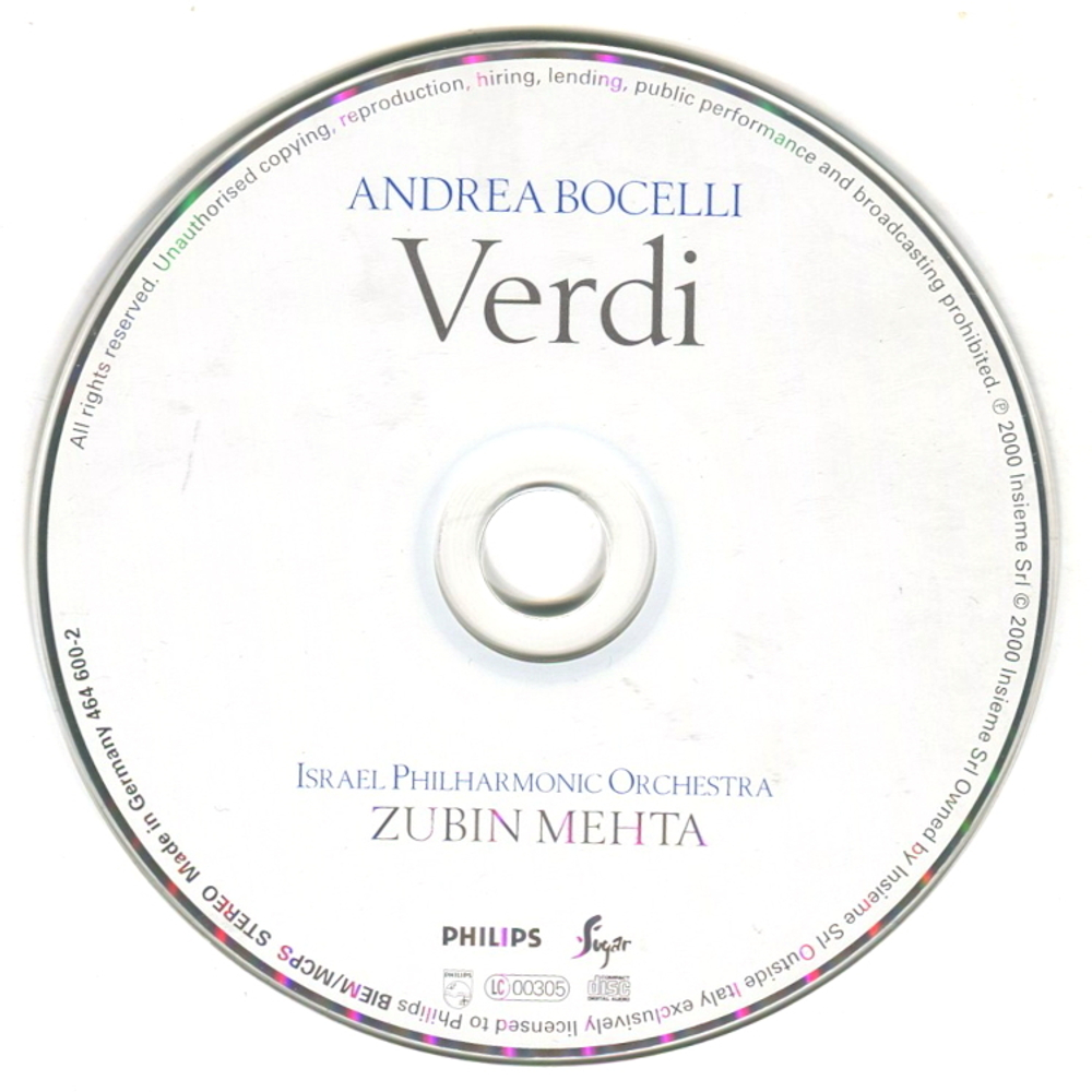 Andrea Bocelli / Verdi (CD)