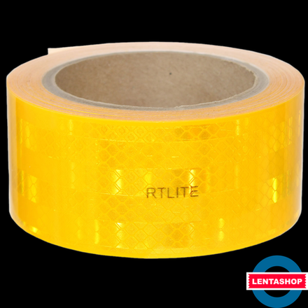 Жёлтая светоотражающая лента 104R для контурной маркировки 50,8 мм х 5 м