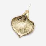 Подвеска с продольным отверстием "Лепесток" 33,6*27,7мм, латунь, позолота