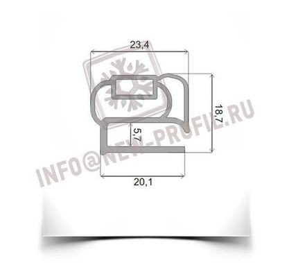 Уплотнитель для холодильника Юрюзань 207 м.к 320*585 мм (014/013)