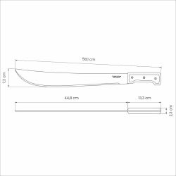 Мачете Tramontina 26621018-1 туристическое походное садовое для рубки кустарника сталь дерево 58 см | Tramontina