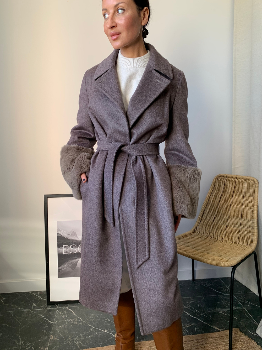 Кашемировое пальто MaxMara, S/M оригинал