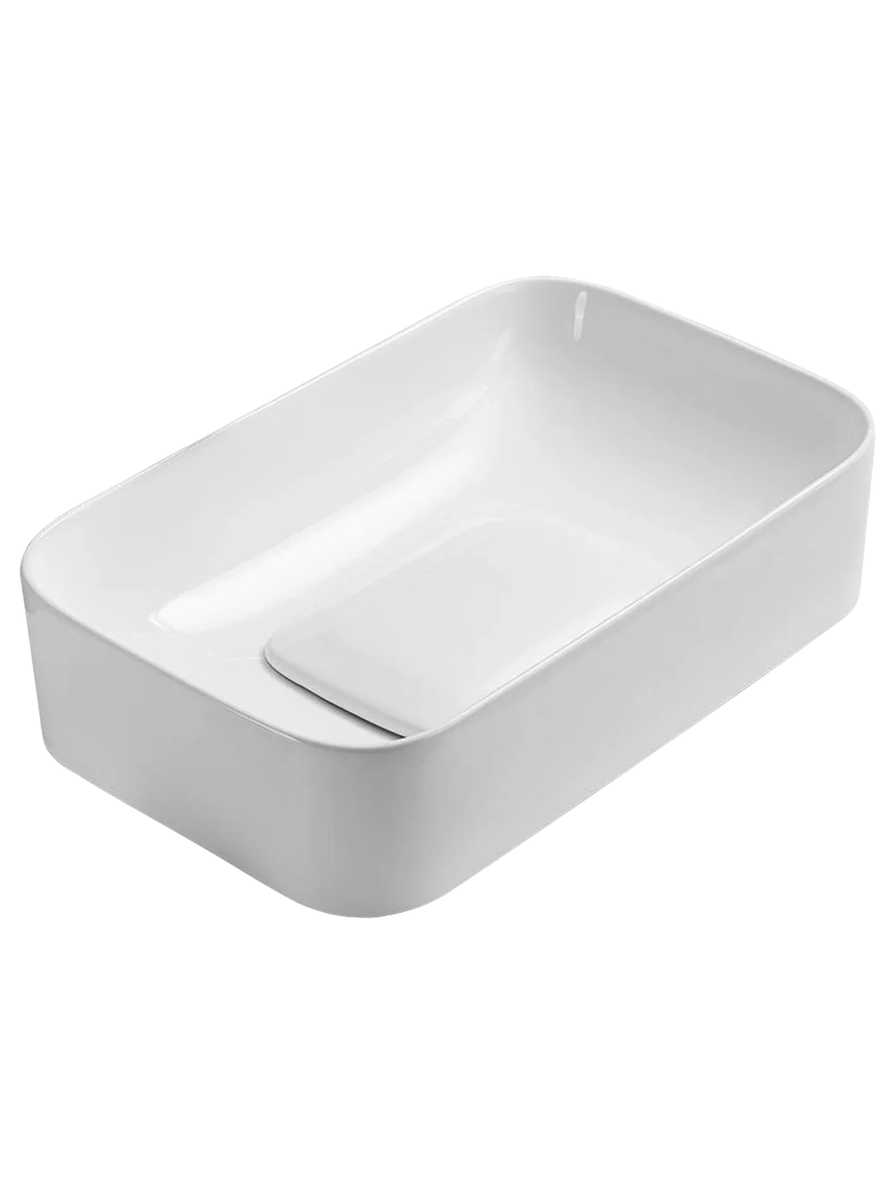 Раковина накладная (глянцевая белая) WeltWasser WW ELBACH 78575-50 GL-WT 505х380х150