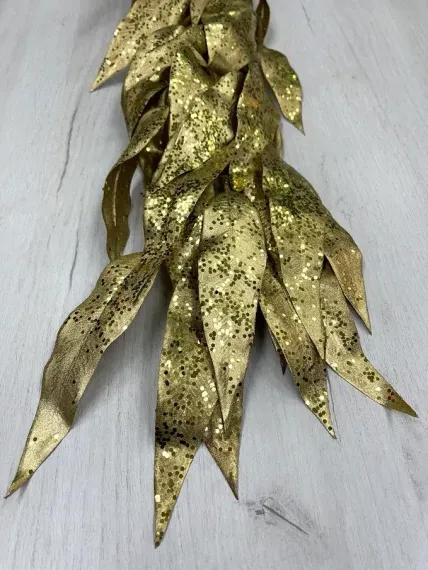 Ветвь Лавр Императорский 120 см., золото, 1 шт., Christmas DeLuxe (87502)