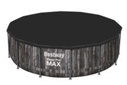 Каркасный бассейн Bestway 427х107 см + фильтр-насос 3028 л/ч, тент, лестница (5614Z BW)