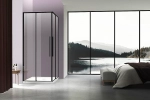 Душевой уголок Vincea SLIM-N VSS-4SN9010CLB 100x90 стекло прозрачное/профиль черный