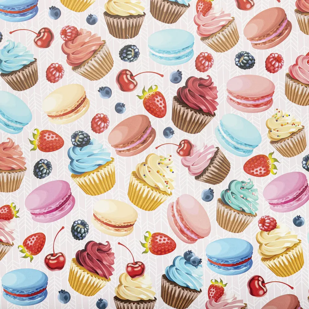 Бумага упаковочная "Sweet Life" 70x100 см, 10 дизайнов ассорти, ЗОЛОТАЯ СКАЗКА, 591920, 1шт